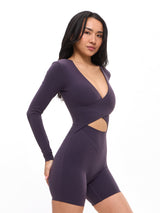 Thumbnail 5 of Poshknit Wrap Bodysuit - Purple Shadow, 5 of 5