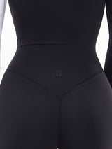 Thumbnail 6 of Poshknit Wrap Bodysuit - Black / White, 6 of 6