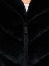 Thumbnail 4 of Cruellafree Faux Fur Coat - Black, 4 of 8