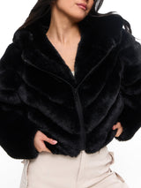 Thumbnail 5 of Cruellafree Faux Fur Coat - Black, 5 of 8