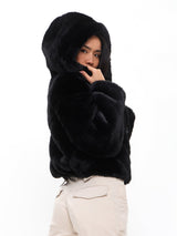 Thumbnail 6 of Cruellafree Faux Fur Coat - Black, 6 of 8