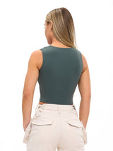 Thumbnail 3 of Butter Square Neck Crop - Siren, 3 of 5