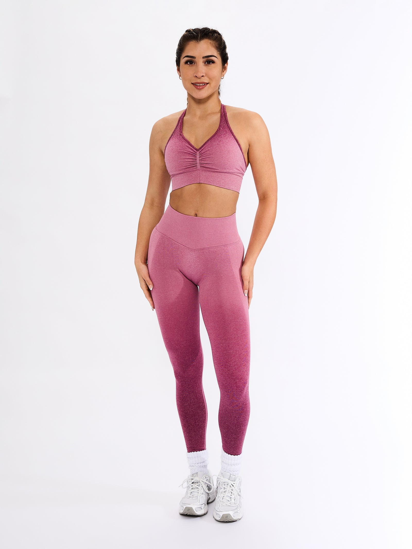 Halter Seamless Sports Bra - Empire Ombre