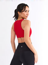 Thumbnail 4 of Twisted Curve Sports Bra - Lipstick Red, 4 of 5