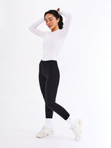 Thumbnail 6 of Halo Long Sleeve Baby Tee - White, 6 of 6