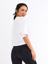 Thumbnail 6 of Throw Back Crop Tee - White, 6 of 6