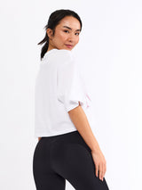 Thumbnail 6 of Throw Back Crop Tee - White, 6 of 6