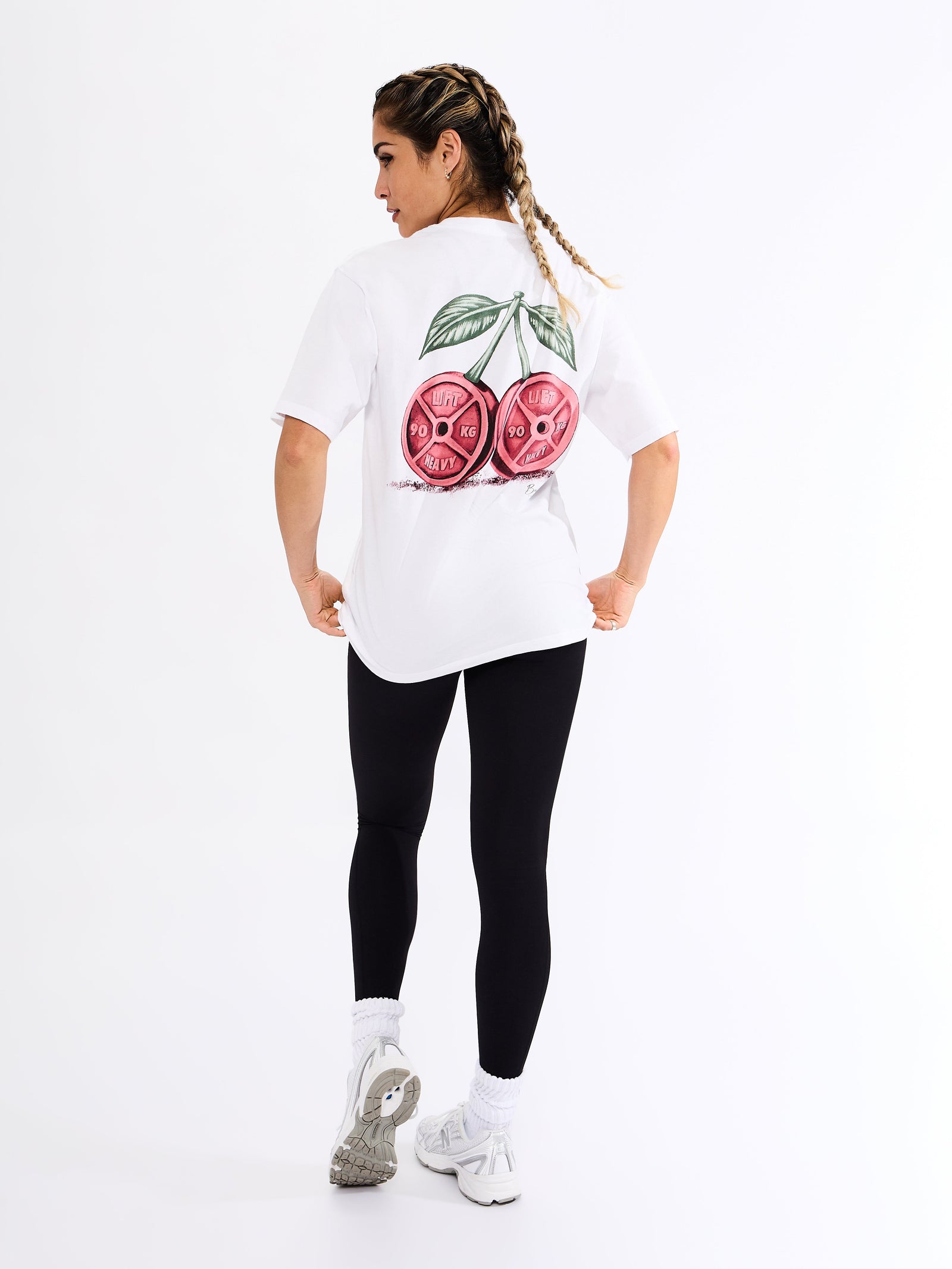 Cherry Weight Short Sleeve Tee - White