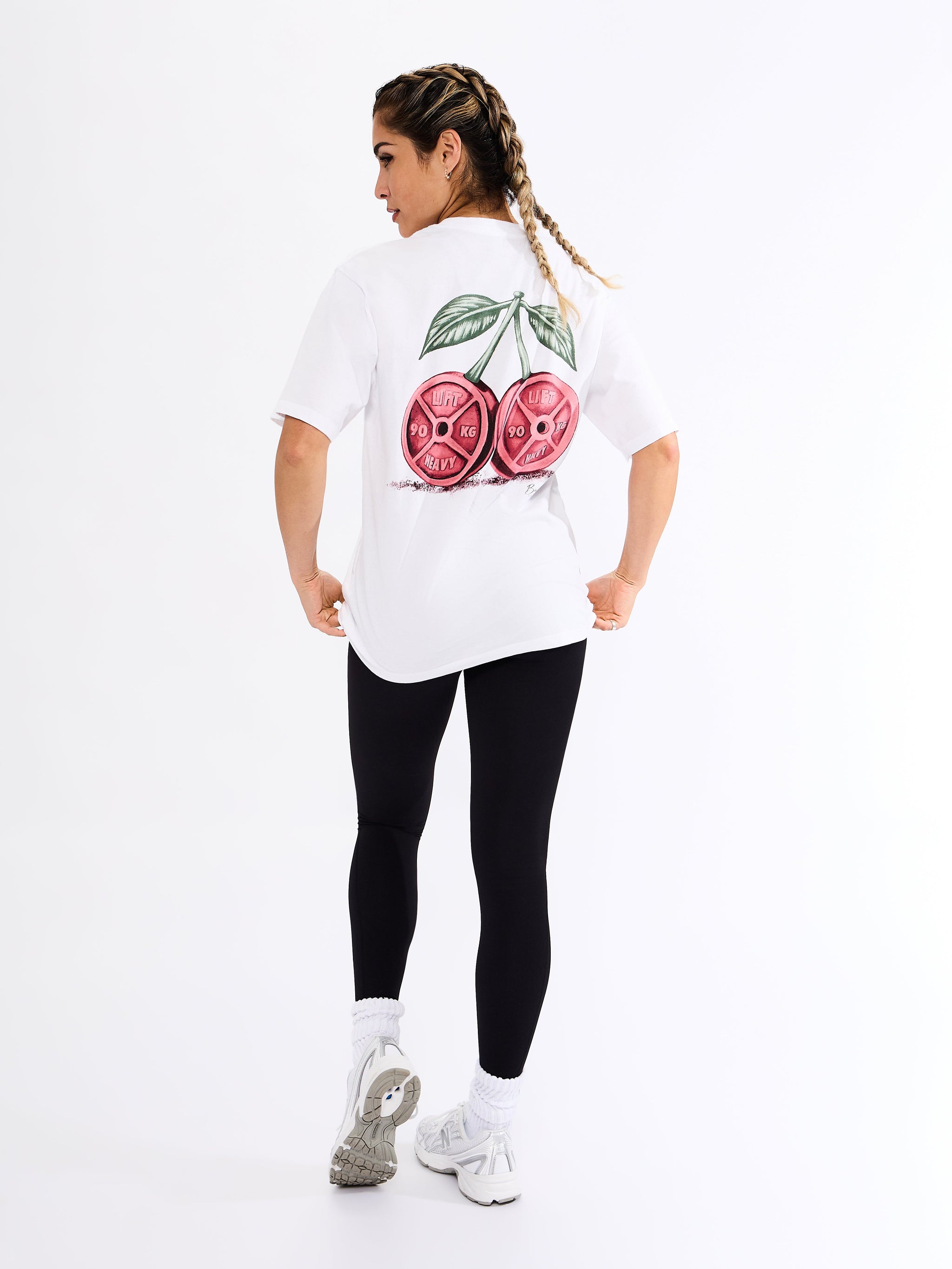 Cherry Weight Short Sleeve Tee - White