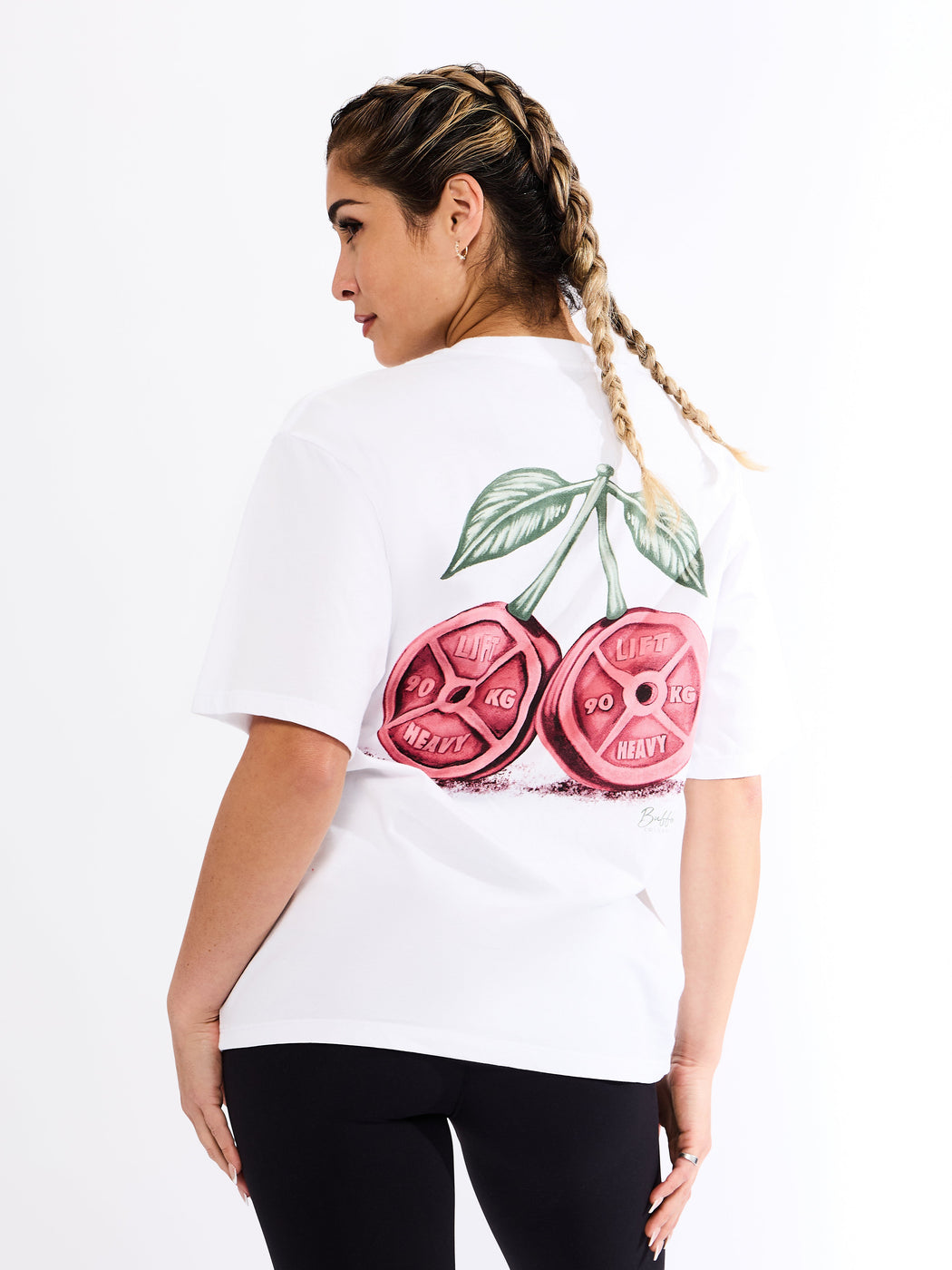 Cherry Weight Short Sleeve Tee - White