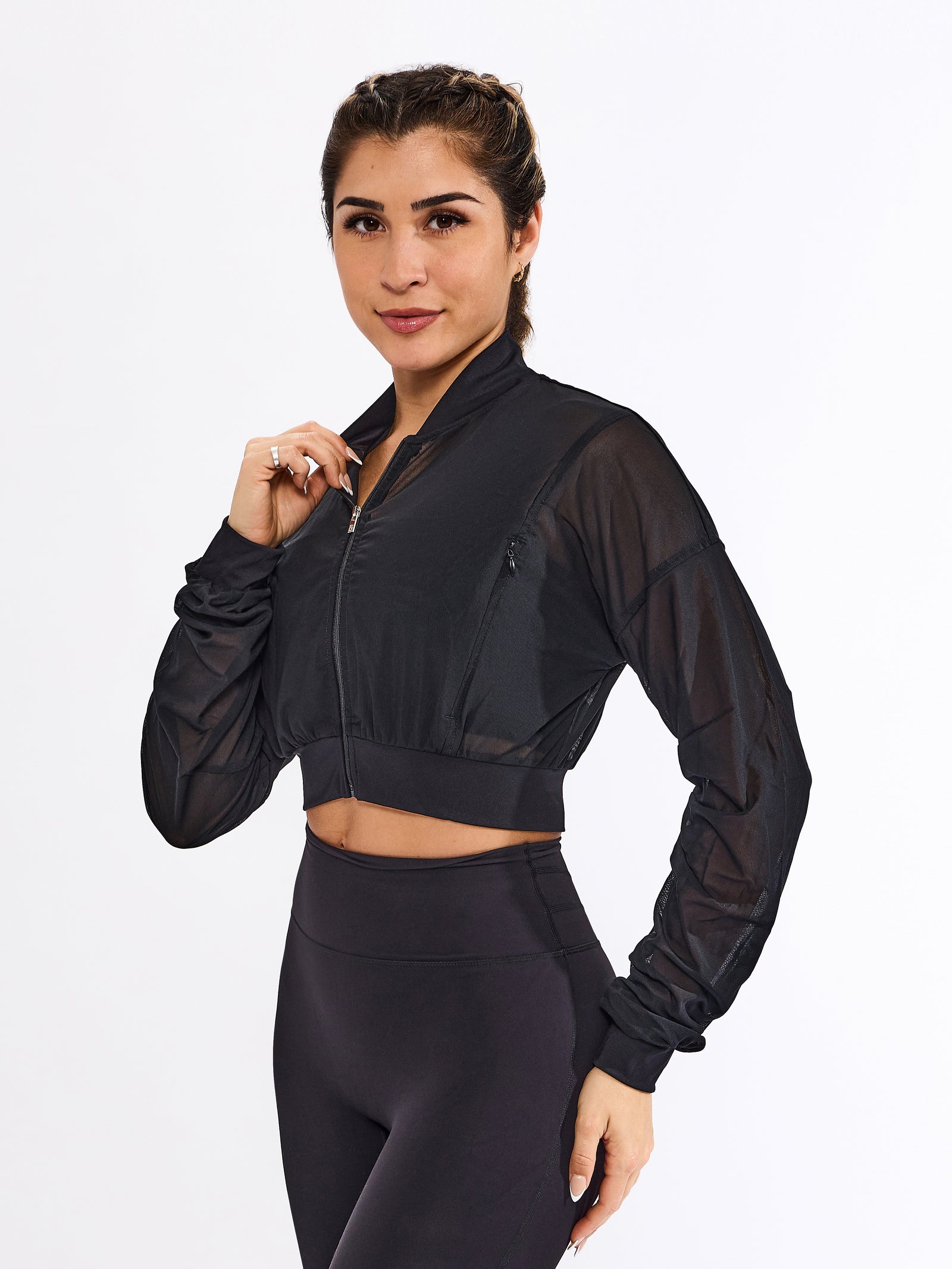 Exposed Mesh Jacket - Onyx Black