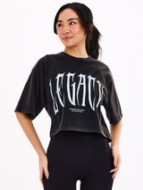 Thumbnail 2 of Throw Back Crop Tee - Vintage Black, 2 of 6