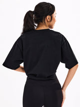 Thumbnail 3 of One More Crop Tee - Black, 3 of 5