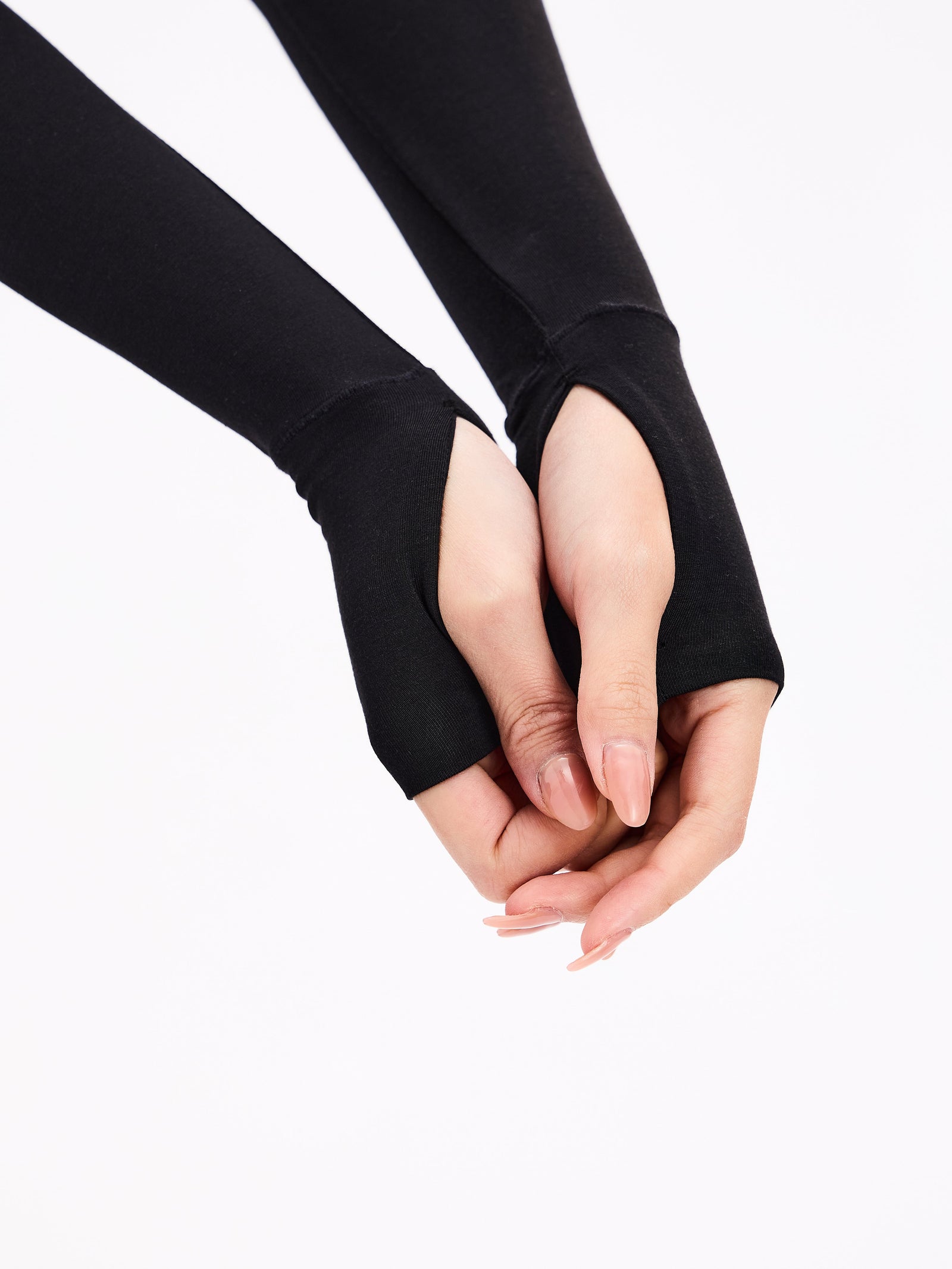 Halo Long Sleeve Hip Tee - Onyx Black