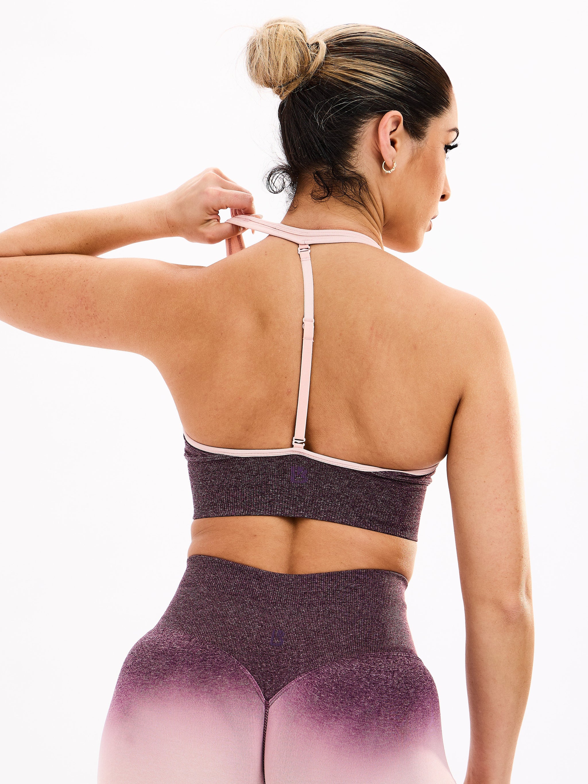 Halter Seamless Sports Bra - Court Ombre