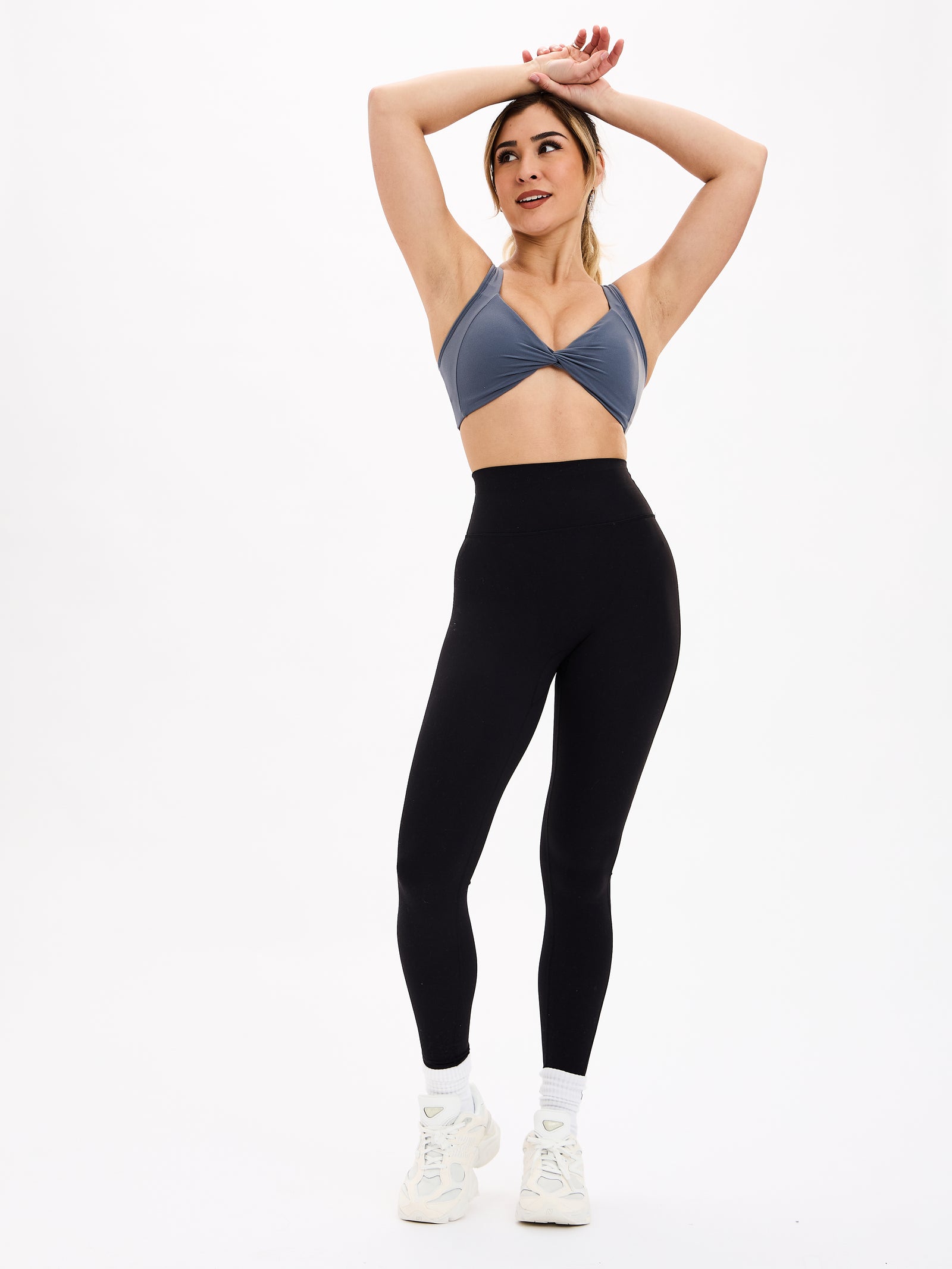 Twisted Curve Sports Bra - Barista Blue