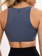 Thumbnail 2 of Twisted Curve Sports Bra - Barista Blue, 2 of 5