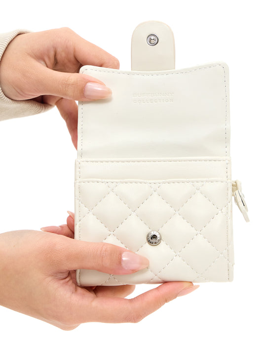 Quilted Wallet - Bone