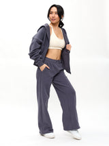 Thumbnail 2 of Plush Fleece Zip Hoodie - Blue Steel, 2 of 5