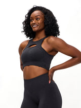 Thumbnail 4 of Form Reversible Seamless Sports Bra - Charcoal, 4 of 6