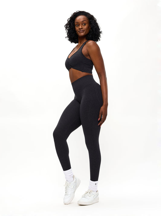 Form Reversible Seamless Sports Bra - Charcoal