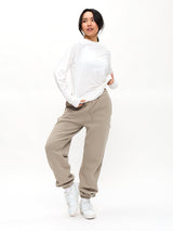 Thumbnail 3 of Drape Long Sleeve Tee - White, 3 of 5