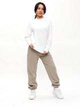 Thumbnail 4 of Drape Long Sleeve Tee - White, 4 of 5