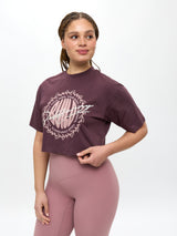 Thumbnail 2 of Build Crop Tee - Smoked Cherry, 2 of 4