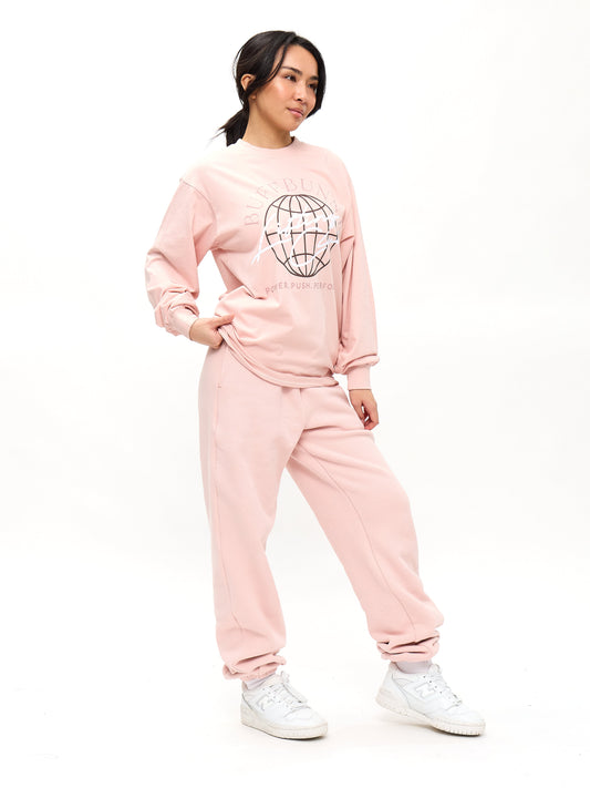 Lifting Club Long Sleeve Tee - Strawberry Milk