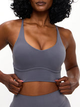 Thumbnail 1 of Poshknit Sports Bra - Blue Steel, 1 of 5