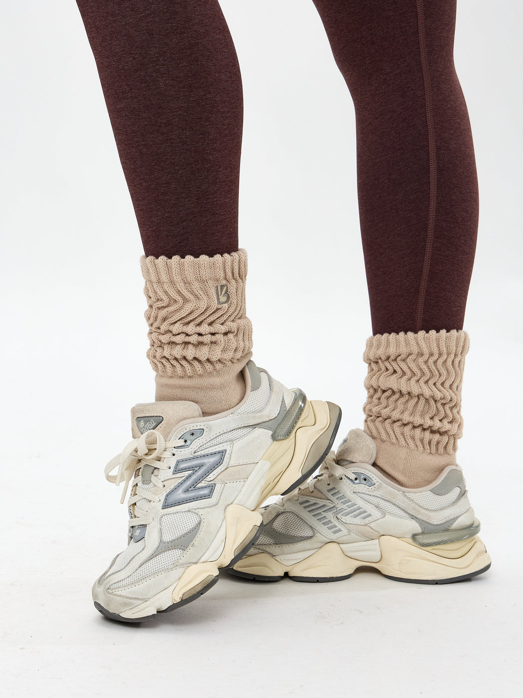 3 Pack Scrunch Socks - Multi Oat Milk