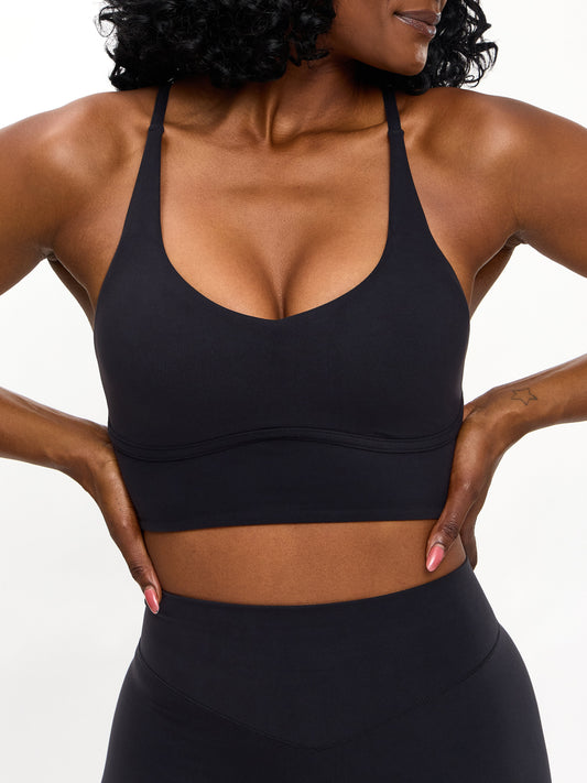 Poshknit Sports Bra - Onyx Black