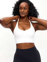 Thumbnail 1 of Poshknit Sports Bra - White, 1 of 5