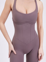 Thumbnail 4 of Corset Bodysuit - Mocha Berry, 4 of 6