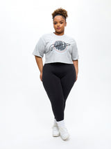Thumbnail 2 of Build Crop Tee - Heather Grey, 2 of 5