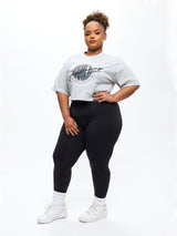Thumbnail 3 of Build Crop Tee - Heather Grey, 3 of 5
