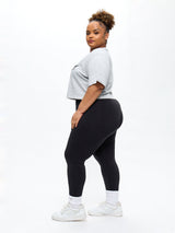 Thumbnail 4 of Build Crop Tee - Heather Grey, 4 of 5