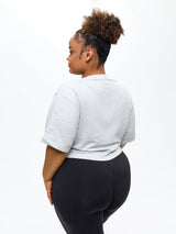 Thumbnail 5 of Build Crop Tee - Heather Grey, 5 of 5