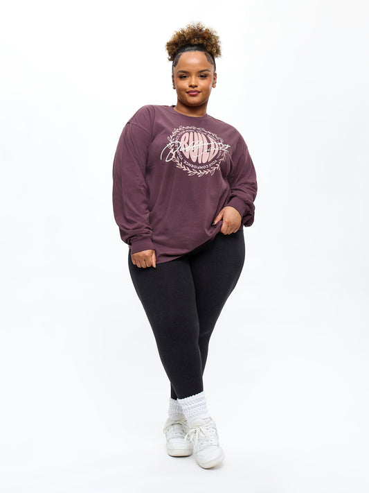 Build Long Sleeve Tee - Smoked Cherry