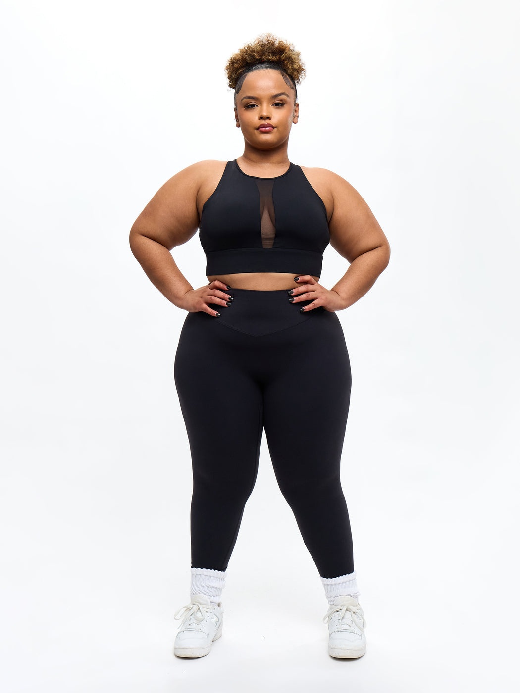 Airbrush Impact Sports Bra - Onyx Black