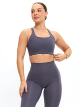 Thumbnail 1 of Every Day Airbrush Sports Bra - Blue Steel, 1 of 5
