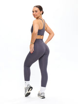 Thumbnail 2 of Every Day Airbrush Sports Bra - Blue Steel, 2 of 5