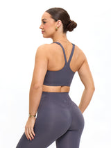 Thumbnail 4 of Every Day Airbrush Sports Bra - Blue Steel, 4 of 5