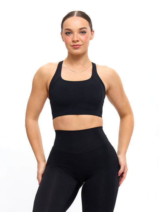 Every Day Airbrush Sports Bra - Onyx Black