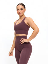 Thumbnail 6 of Rosa Sports Bra - Smoked Cherry, 6 of 7