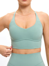 Thumbnail 1 of Poshknit Sports Bra - Arctic Moss, 1 of 4