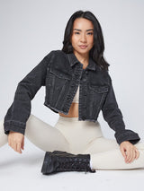 Thumbnail 5 of Desire Denim Jacket - Washed Black, 5 of 10