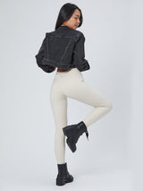 Thumbnail 6 of Desire Denim Jacket - Washed Black, 6 of 10