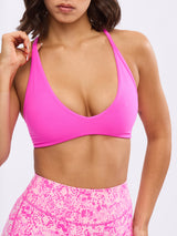 Thumbnail 3 of Girlfriend Reversible Sports Bra - Candy Crush / Pink Fashun Print, 3 of 8