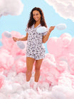Pajama Shorts Set - Dumbbell Print